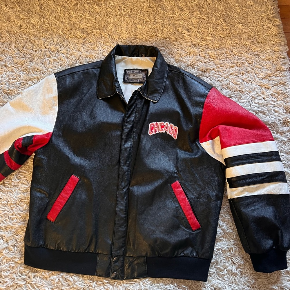 Gallucci Men’s Leather Jacket – XL – Chicago / American Flag 🇺🇸